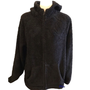 5.  George Black Sherpa Jacket with Hood size Medium